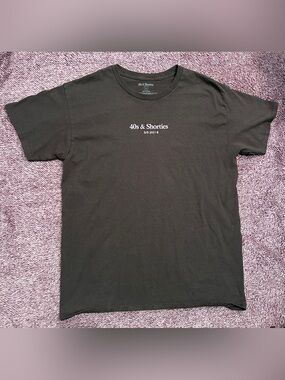 40s and Shorties Brown Tee With Pink Lettering